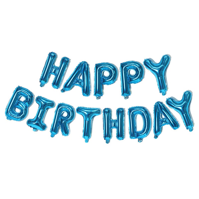 KALOR Dark Blue Happy Birthday Balloons Banner Reusable Balloons - Image 2