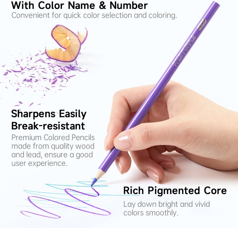 Shuttle Art 136 Colouring Pencils,Coloured Pencils Set for Adult Colouring Books,Doodling,Sketching,Art,School Supplies - Image 4