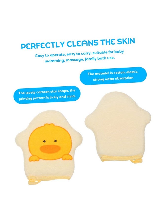 هيلفتي قفازات استحمام للأطفال من هيليفتي، قطعتان، على شكل بطة وكلب، ومنشفة غسيل للأطفال، وقفازات غسيل، وإسفنجة استحمام، وفرشاة تقشير للجسم، ومناشف غسيل، وإسفنجة للأطفال الصغار - Image 2