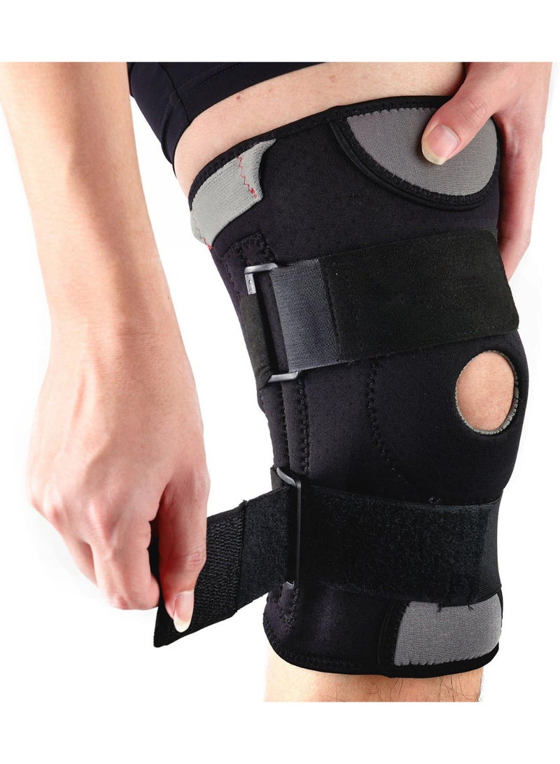 Hope Knee Brace, Adjustable Knee Support with Open-Patella Stabilizer, Non-Slip Breathable Neoprene Knee Sleeve, Medical Grade Quality for Sports Protection, Recovery and Pain Relief - Image 1