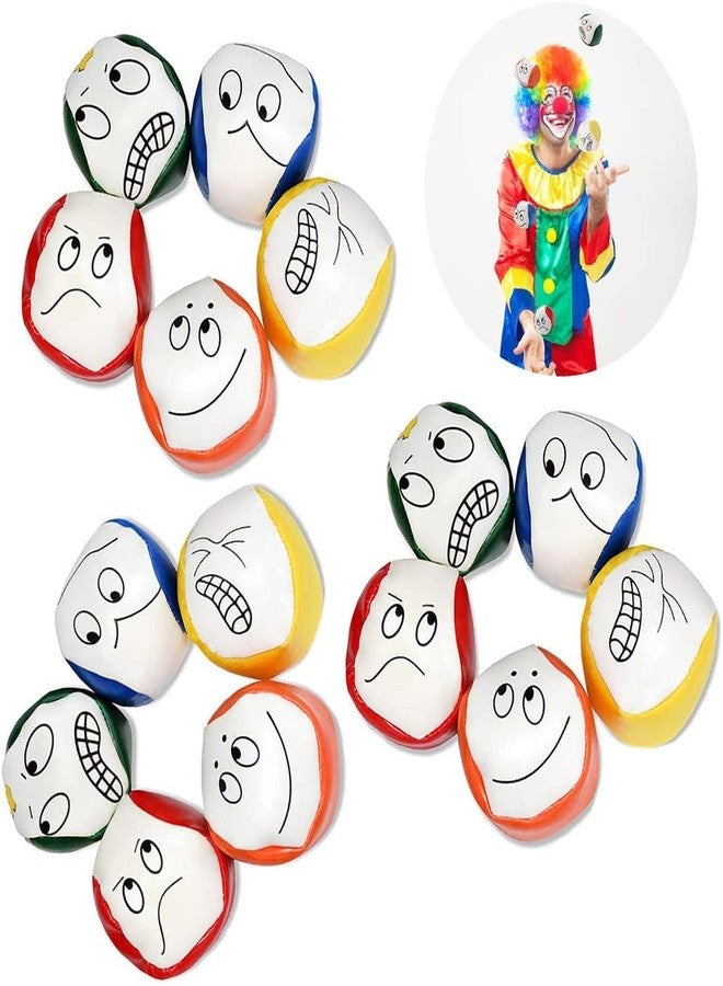 B bangcool 15PCS Kids Juggling Ball Interactive Cartoon Expression Play Ball Juggle Ball for Juggling Games Party Favors - Image 1