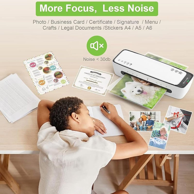 Wisoquftbp8yag69 11 A4 Thermal Laminator Machine with 12 Sheets Hot and Cold Modes for Home School Office - Image 3