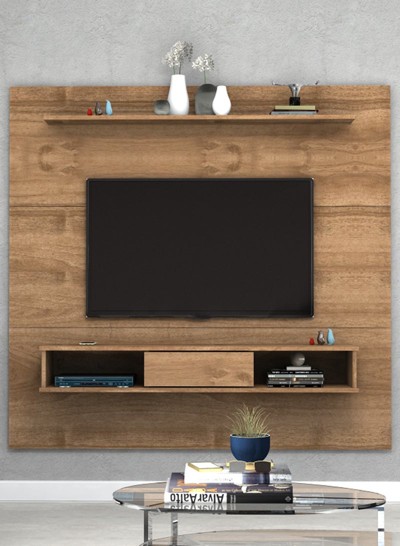 سحابة وحدة تلفزيون سلينا - طاولة شاشة بتصميم فخم وانيق مع حامل للشاشة وارفف للديكورات - Image 2