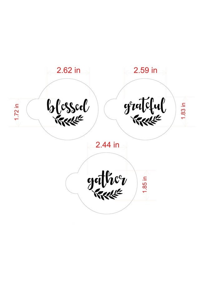 ديزاينر ستينسلز قالب كعكة "ممتن ومبارك ومتجمع" C993 من تصميم Designer Stencils - Image 5