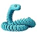 UXBSTM 24in 3D Printed Snake Toys Flexible 3D Printed Animal Fidget ADHD Snake Toys Perfect Desk Pet for Animal Collectors Easter Basket Essentials Easter Basket Stuffers - Image 2