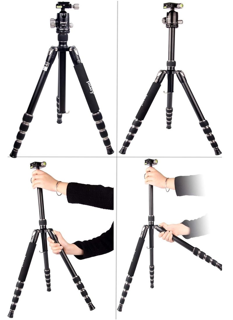 Jmary Jmary Techlife KT225+NB36-5 Feet Height Aluminium Alloy Professional Tripod and Monopod for All DSLR Cameras - Black  - Image 5