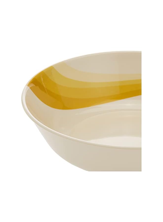 S-TOP 8.5-Inch Ware Super Rays Serving Bowl - Portable, Lightweight Breakfast Cereal Dessert Serving Bowl | Dishwasher & Microwave Free | Ideal For Rice, Pasta, Desserts & More (Orange) - Image 2