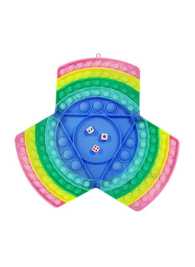 فنبلاست مجموعة ألعاب FunBlast Jumbo Pop Bubble Fidget Toys للأطفال - لعبة لوحية Ludo للأطفال - لعبة فيدجيت بوب إت من السيليكون لثلاثة لاعبين - متعددة الألوان - Image 1