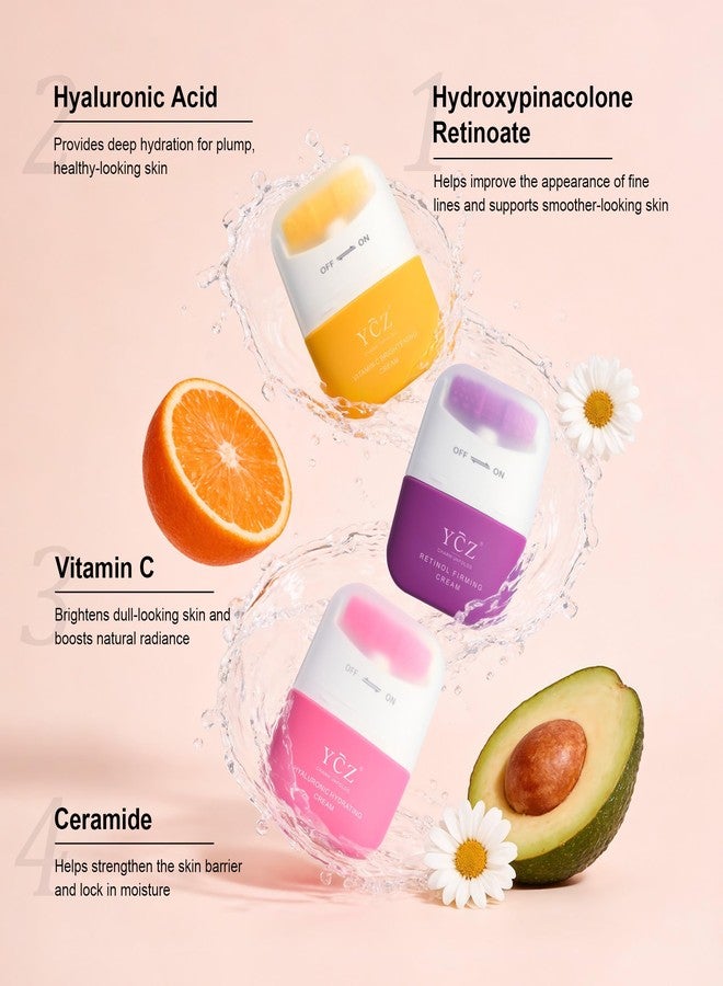 Ycz 3 in 1 Neck Firming Cream with Roller, Hydrating Neck and Face Moisturizer 4.76 oz for Tightening and Lifting, Reduces Wrinkles and Crepey Skin, with Retinol, Vitamin C and Hyaluronic Acid - Image 3