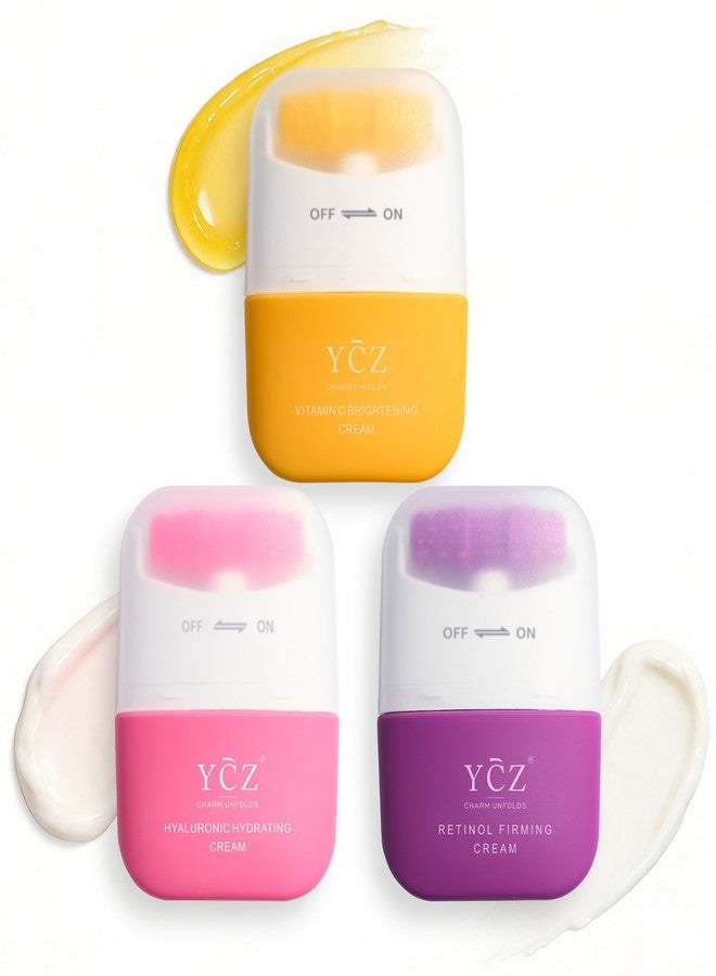 Ycz 3 in 1 Neck Firming Cream with Roller, Hydrating Neck and Face Moisturizer 4.76 oz for Tightening and Lifting, Reduces Wrinkles and Crepey Skin, with Retinol, Vitamin C and Hyaluronic Acid - Image 1