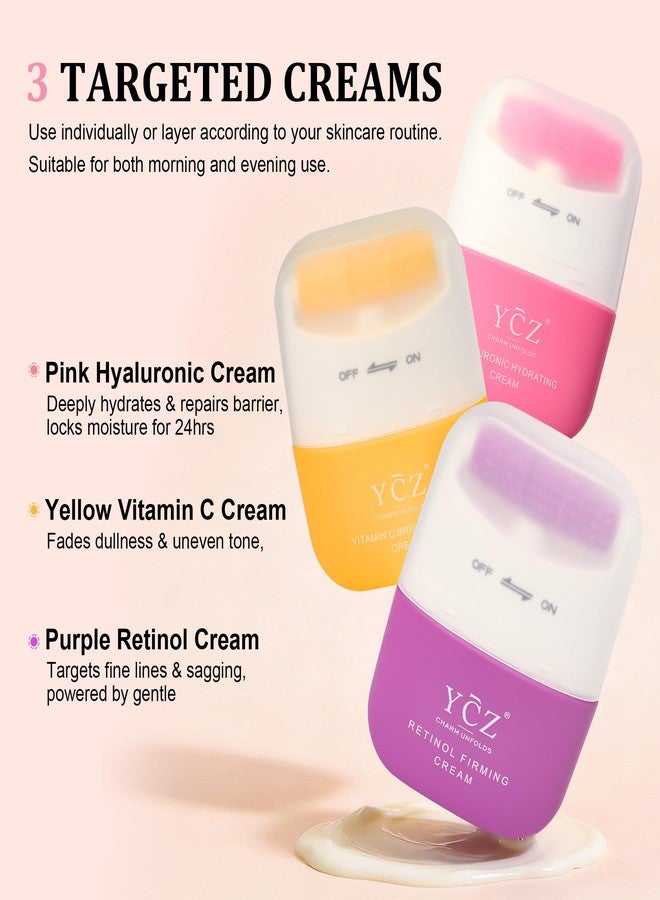 Ycz 3 in 1 Neck Firming Cream with Roller, Hydrating Neck and Face Moisturizer 4.76 oz for Tightening and Lifting, Reduces Wrinkles and Crepey Skin, with Retinol, Vitamin C and Hyaluronic Acid - Image 2