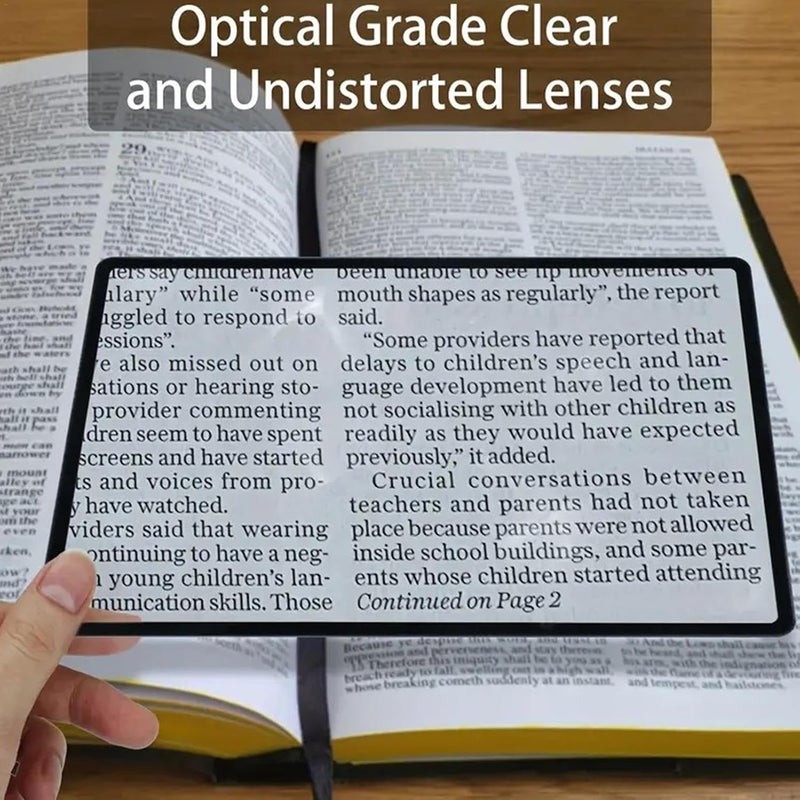 windforgecraft Reading Magnifier for Books - Multifunctional 3X Large Magnifying Glass | Lightweight Magnifying Sheet, Portable Magnifying Lens for Text, Maps - Image 2