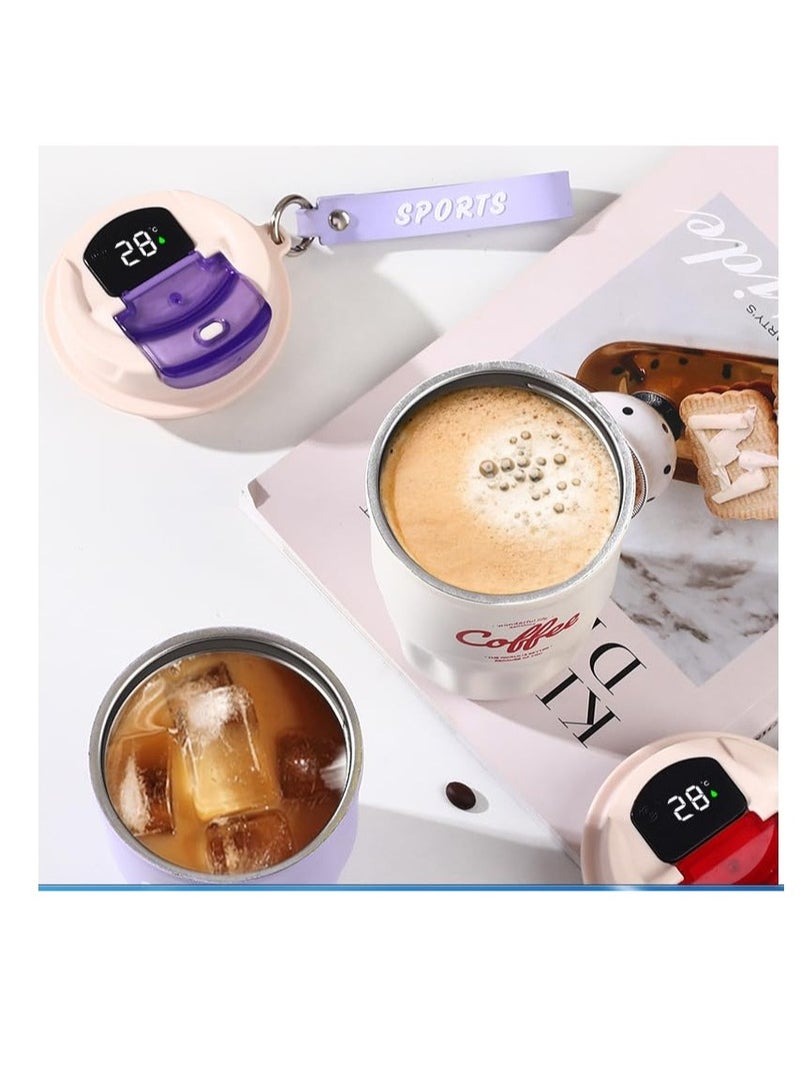 Excefore Smart Coffee Thermos, Insulated Tumblers with Leak-Proof Lid and Sling, Coffee Thermos with Temperature Display, Portable Hot and Cold Stainless Steel Coffee Mugs, for Keep Hot,Ice Coffee,Tea - Image 2