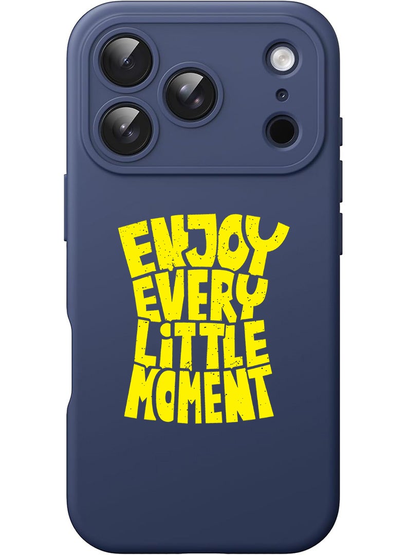 Theodor Protective Slim Fit Case Liquid Silicone Cover with Full Body Protection Anti-Scratch Shockproof Case For Apple iPhone 17 Pro Max (Blue) enjoy every - Image 1