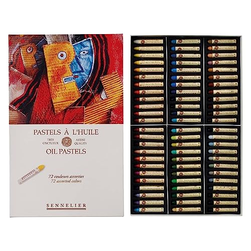 Sennelier Cardboard Oil Pastel Set 72 Count Pack of 1 Multicolor