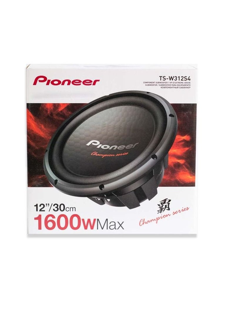 Pioneer Pioneer TS-W312S4 12″ Single Voice Coil 4 ohm Component Subwoofer 1600 W  - Image 4