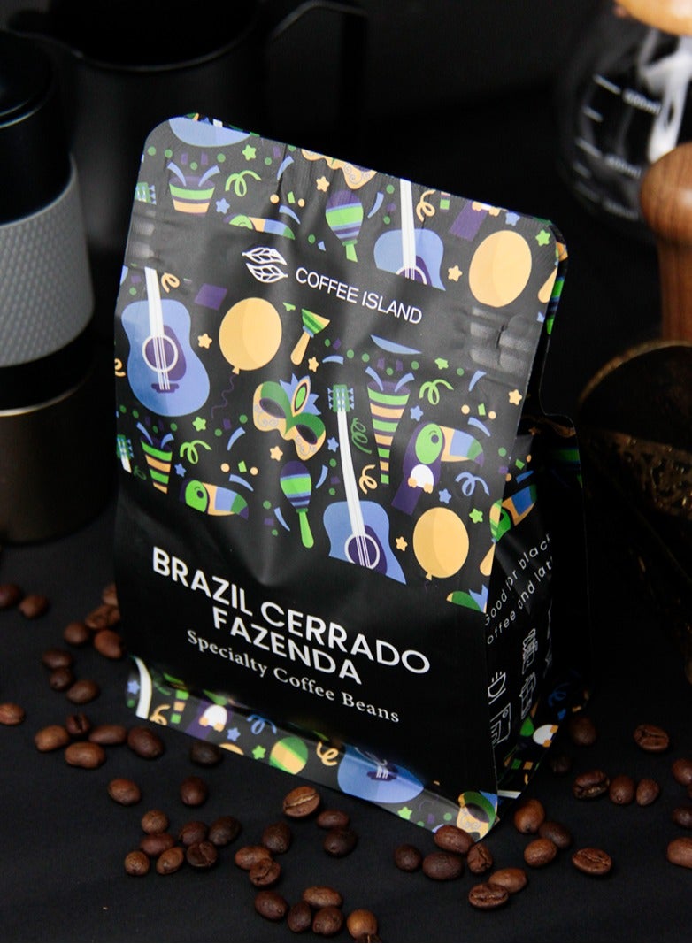 تيلاند قهوة آيلاند برازيل سيرادو فازيندا المتخصصة، 100% أرابيكا، تحميص متوسط، حموضة منخفضة، قوام متوسط، نكهة الشوكولاتة الحلوة، درجة SCA 86+، 250 جرام - Image 5