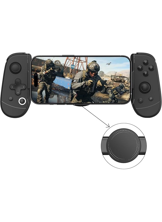 NALACAL وحدة تحكم ألعاب محمولة لأجهزة iPhone مزودة بلوحة توصيل تبريد وعصا تحكم بتأثير هول مع وظيفة توربو ووحدة تحكم ألعاب RGB تدعم Xbox Game Pass وGenshin Impact والمزيد - Image 1