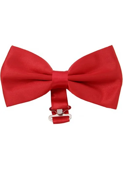 Varetta Men's Red Satin Fabric Bowtie