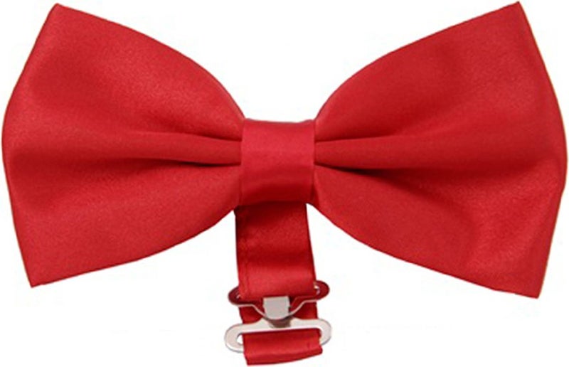 Varetta Men's Red Satin Fabric Bowtie  - Image 1