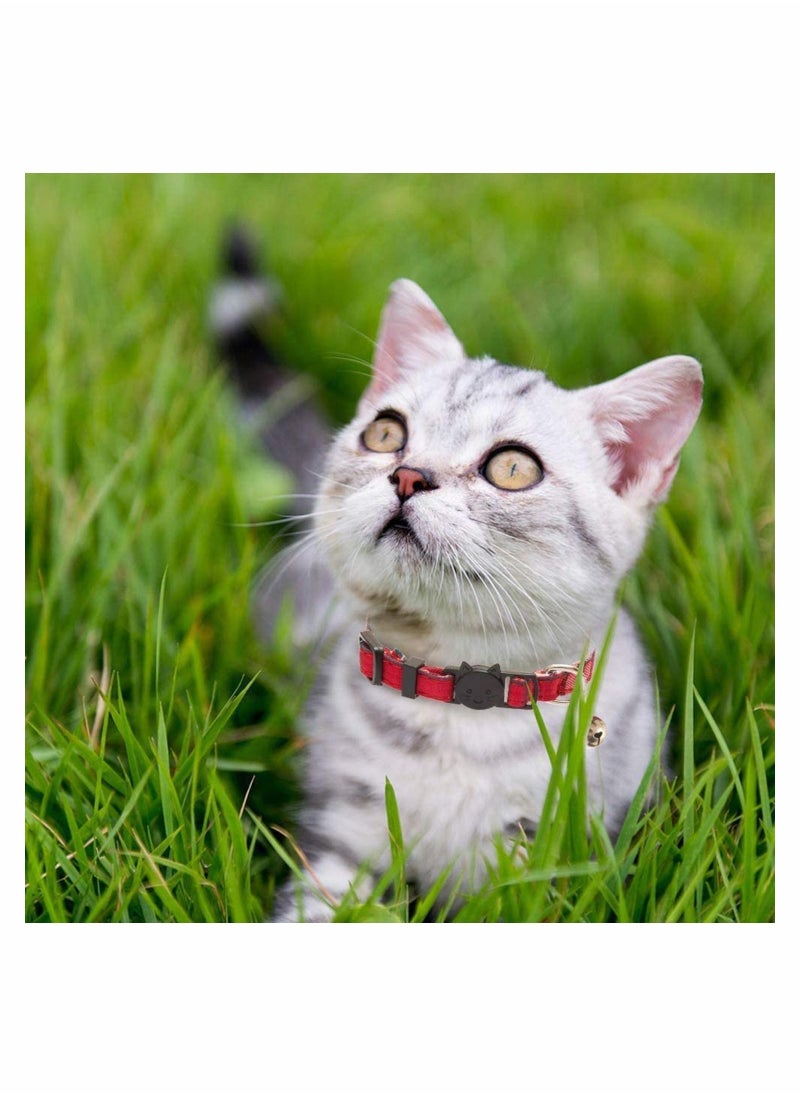 ماركة غير محددة Cat Collars Quick Release with Bell, Adjustable 20-30cm for Most Domestic Cats, Safe Breakaway Kitten Collar, Plaid Design, 3 Pack  - Image 2