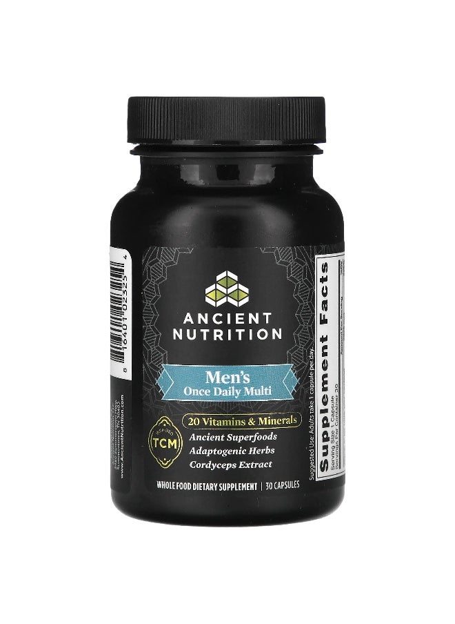 Ancient Nutrition - Ancient Nutrition, Men's Once Daily Multi, 30 Capsules - Image 1