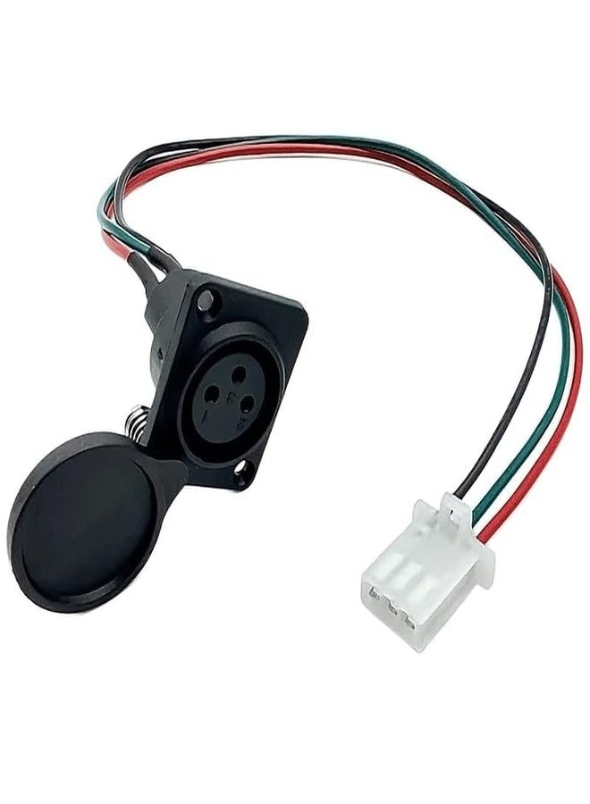 GYL XLR Charging Port Cable Replacement for E-Bike, E-Scooter, Mobility, Wheelchair - Drive Medical Female Jack Connector Adapter Currie BA-071-7 Cable with Waterproof Cover 3 Wire 3-Pin - Image 2