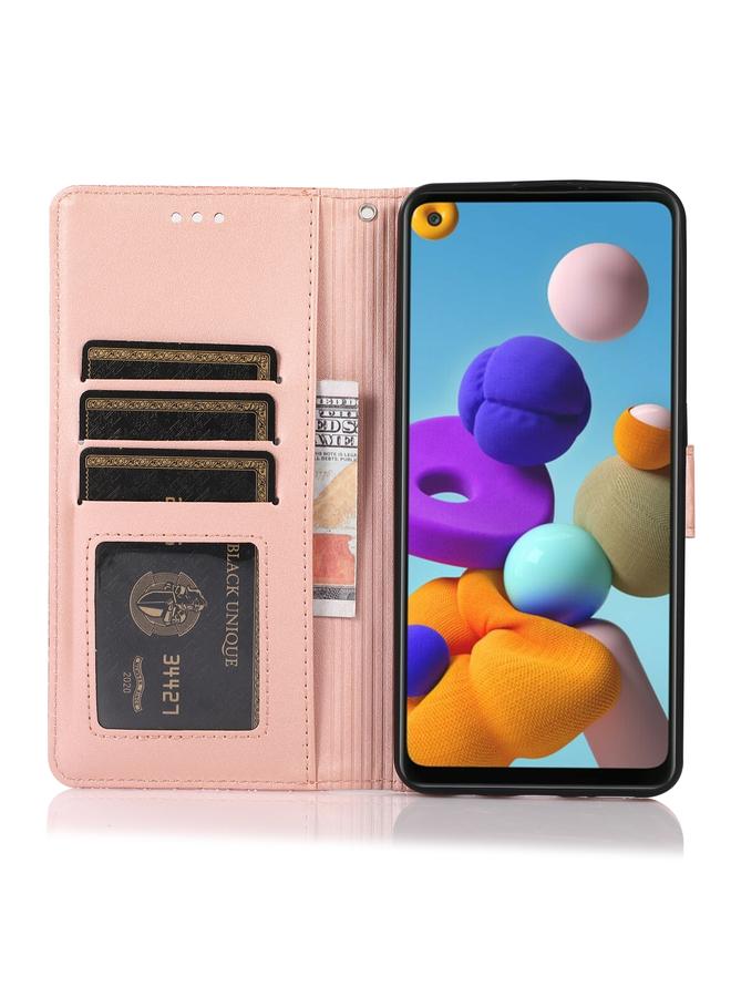S-TOP Case For Samsung Galaxy A21s Skin Feel Embossed Sunflower Horizontal Flip Leather Case with Holder & Card Slots & Wallet & Lanyard - Image 4