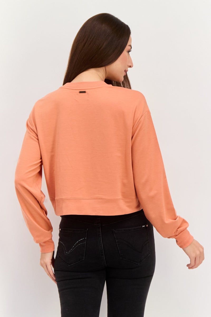 Hurley سويت شيرتات نسائية بياقة دائرية، برتقالي - Image 2