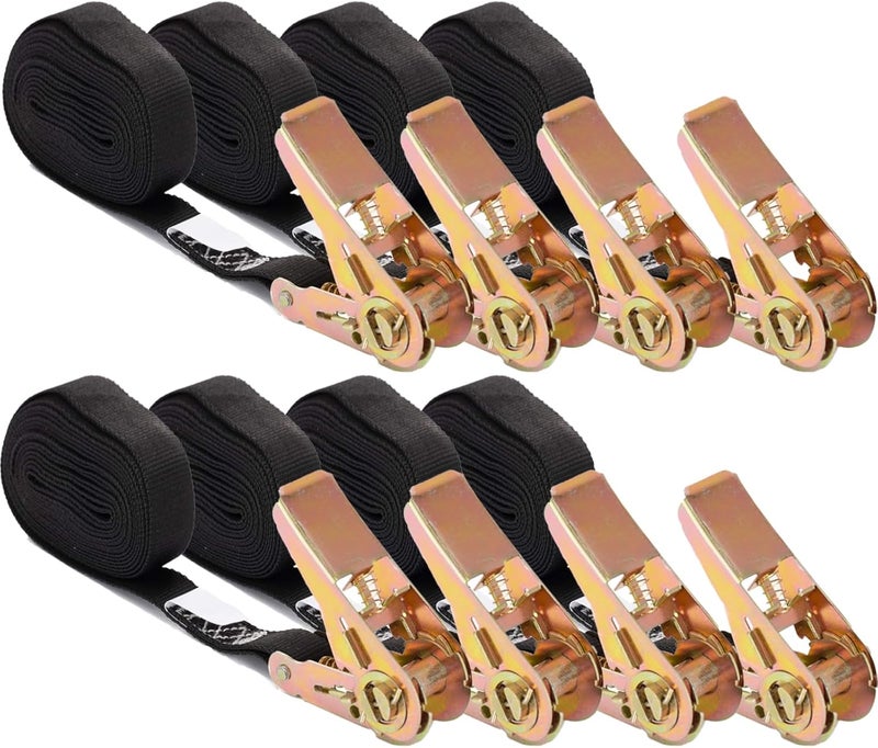 MOOCY Small Ratchet Strap,Heavy Duty Endless Ratchet Tie Down Straps,NO Hook Nylon Black Tie Down Straps,Mini Endless Ratchet Straps for Motorcycles, Kayak - Image 1