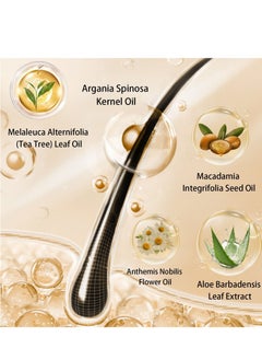 LUNOON Moroccan Argan Oil for Hair Healing Cold Pressed Weightless Argan Oil Hair Serum for Dry Damaged Hair 50ml  - Image 5