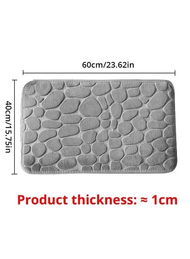 Reelyo Bathroom Rug Quick Dry Mats, Soft and Absorbent Bathroom Rugs, Rubber Backing Machine Washable Shower Floor Rugs, Bathmat Runner, Bathroom Home Decor Accessories（40*60cm） - Image 2