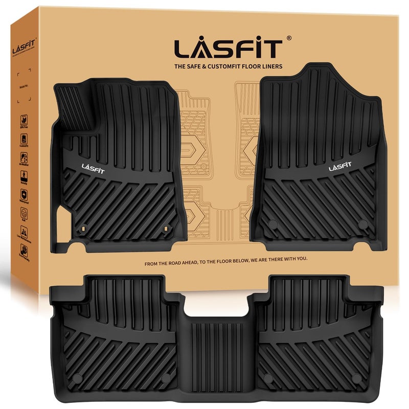 حصائر أرضية LASFIT لتويوتا كامري 2017 2016 2015 LESEXLEXSEHybrid تناسب مخصصة TPE حصائر أرضية لجميع الأحوال الجوية لكامري 20152017 1st 2nd صف حصائر سيارات سوداء