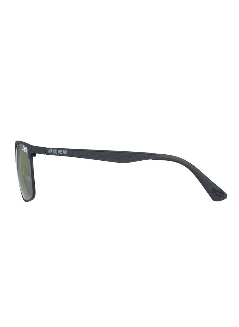 سوبر دراي ACE Full-Rim Rectangular Metal UV Protection Sunglasses - Black