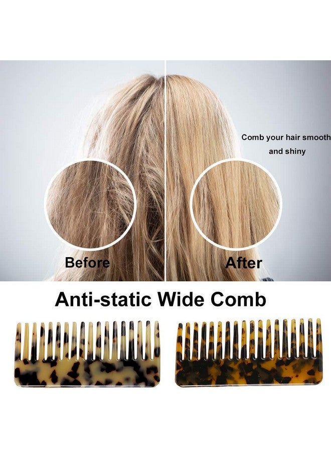 Kinyanco 2Pack Large Hair Detangling Comb French Hair Comb Wide Teeth Pocket Comb For Thick Curly Wavy Hair Detangler Comb Styling Comb - Image 4