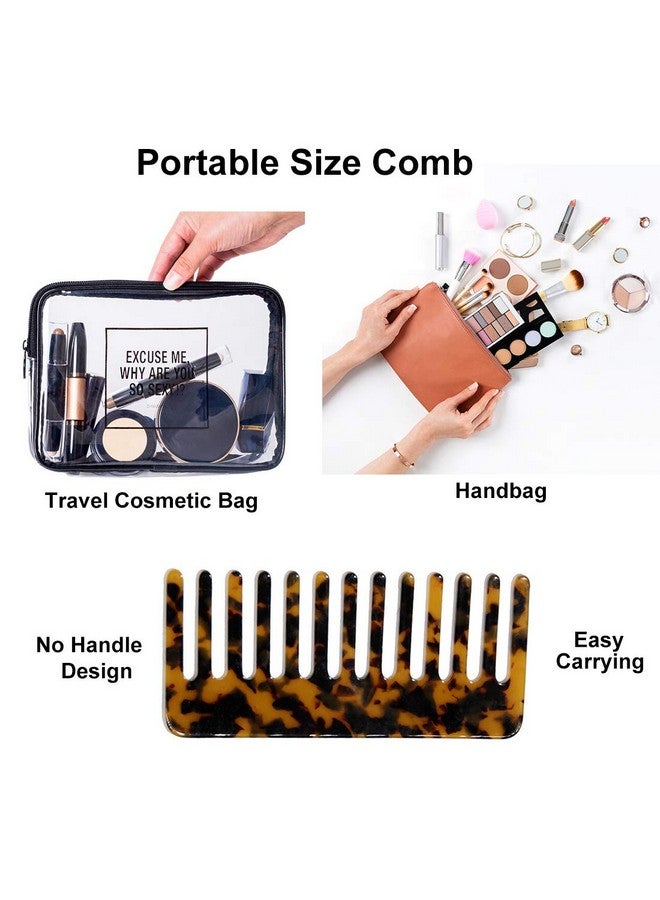 Kinyanco 2Pack Large Hair Detangling Comb French Hair Comb Wide Teeth Pocket Comb For Thick Curly Wavy Hair Detangler Comb Styling Comb - Image 5