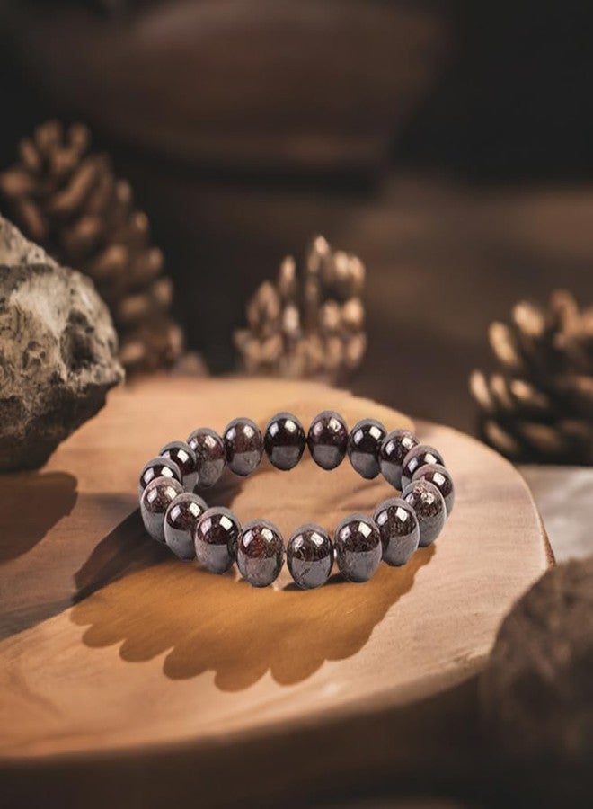 ARE - Aeora Rocks : Garnet Bead Bracelet For Chakra Balancing, Inner Peace, and Abundance - for Men and Women (Size-8mm) - Image 4