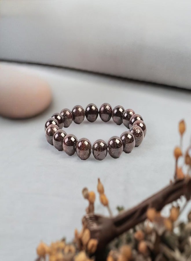 ARE - Aeora Rocks : Garnet Bead Bracelet For Chakra Balancing, Inner Peace, and Abundance - for Men and Women (Size-8mm) - Image 5