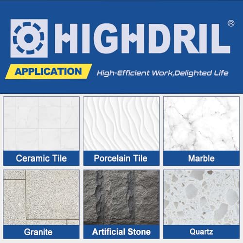 HIGHDRIL Diamond Drill Bits Kit with 5/8-11 for Porcelain Tile Ceramic Marble Brick Concrete Vacuum Brazed Hole Saw(25/35/45/50/65/75mm+20mm Finger Bits) - Image 5