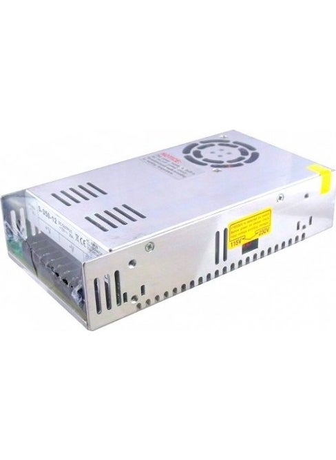 12 Volt 30 Amp Fan Cooled Metal Transformer Adapter 12V 30A Metal Case with Fan