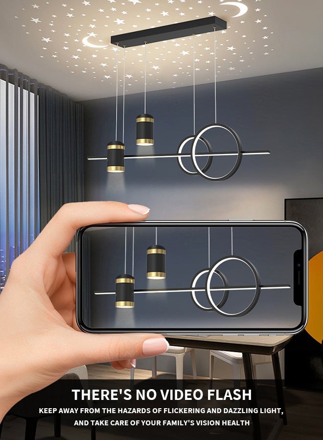 The chandelier is in an elegant Italian style It features a modern and simple European star-shaped projection in the form of a long strip and is a delicate table lamp - Image 4