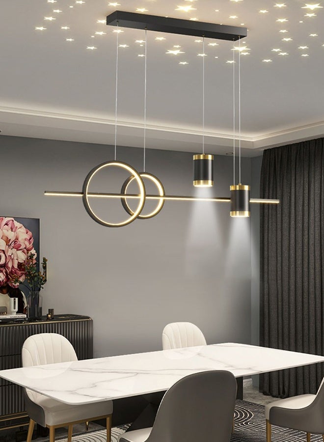 The chandelier is in an elegant Italian style It features a modern and simple European star-shaped projection in the form of a long strip and is a delicate table lamp - Image 1