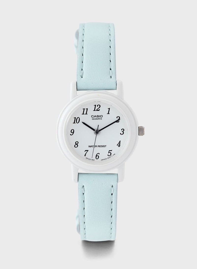 CASIO Leather Strap Analog Watch - Image 1