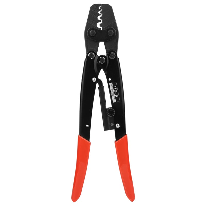 Crimping Pliers 27cm Heavy Duty Steel Jaws - Ergonomic Handle Crimper with Quick Release Safety Buckle for Bare Terminal 1.25-8mm² 17-8AWG - Image 1