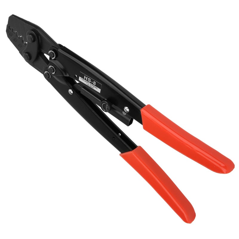 Crimping Pliers 27cm Heavy Duty Steel Jaws - Ergonomic Handle Crimper with Quick Release Safety Buckle for Bare Terminal 1.25-8mm² 17-8AWG - Image 3