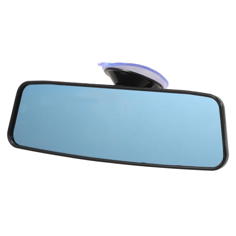 Wide Angle Anti Glare Interior Rear View Mirror With Suction Cup Blue - Image 2