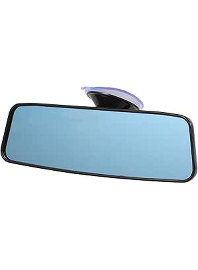 Wide Angle Anti Glare Interior Rear View Mirror With Suction Cup Blue - Image 1