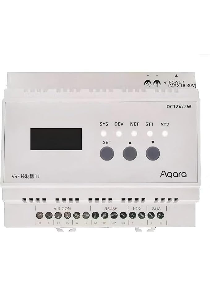 أكارا وحدة تحكم Aqara VRF T1 الإصدار العالمي - جهاز تحكم ذكي بتقنية Zigbee لأنظمة التكييف والتهوية، متوافق مع Daikin وMitsubishi وLG وPanasonic وغيرها - Image 2