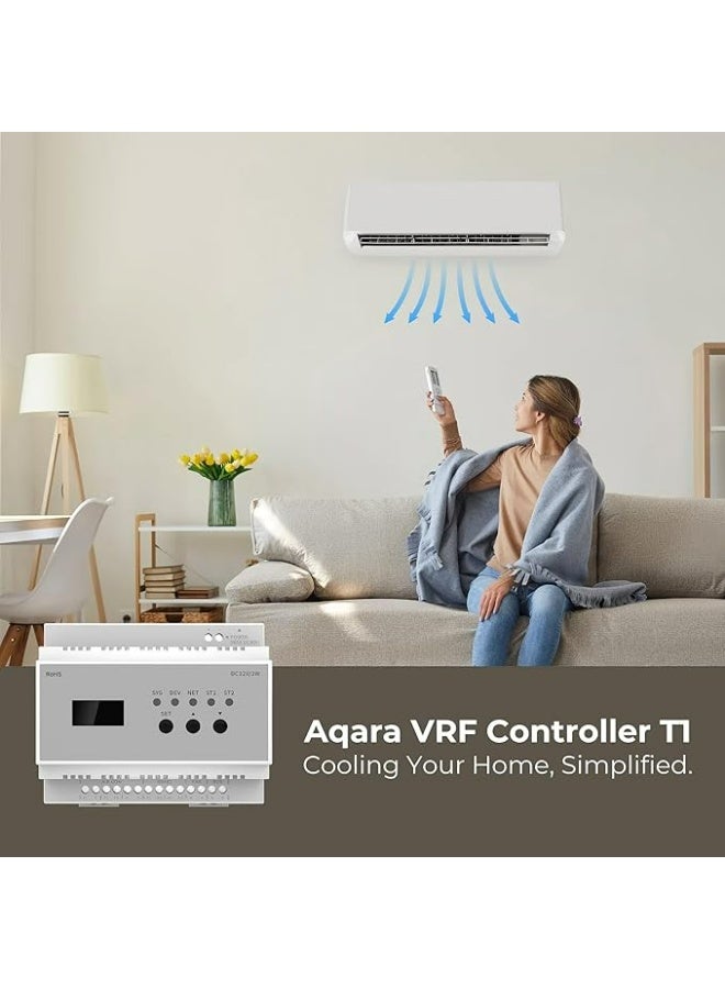 أكارا وحدة تحكم Aqara VRF T1 الإصدار العالمي - جهاز تحكم ذكي بتقنية Zigbee لأنظمة التكييف والتهوية، متوافق مع Daikin وMitsubishi وLG وPanasonic وغيرها - Image 4
