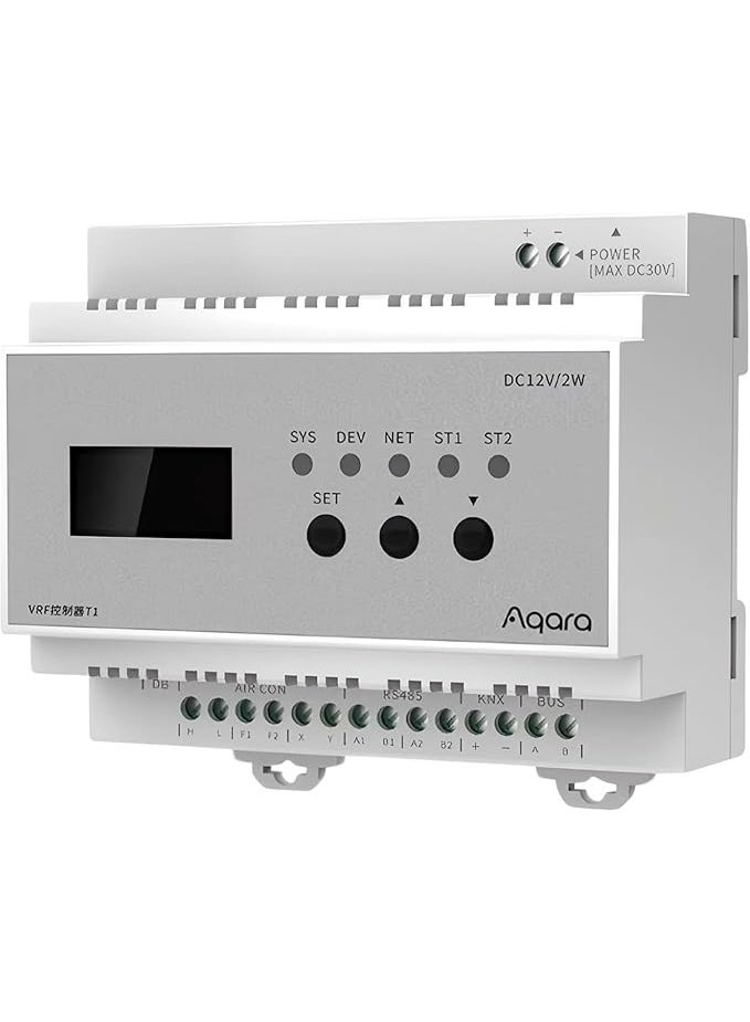 أكارا وحدة تحكم Aqara VRF T1 الإصدار العالمي - جهاز تحكم ذكي بتقنية Zigbee لأنظمة التكييف والتهوية، متوافق مع Daikin وMitsubishi وLG وPanasonic وغيرها - Image 1